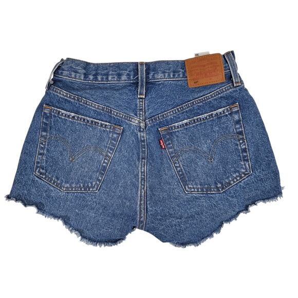 Levi's 501 Button Fly Cut Off Jean Shorts - Picture 3 of 7